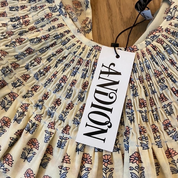 Andion block print bib accordion top for Easter - Picture 3 of 10